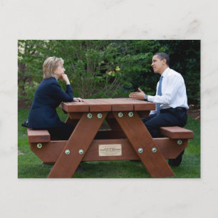 Carte Postale Le président Barack Obama et Hillary Clinton