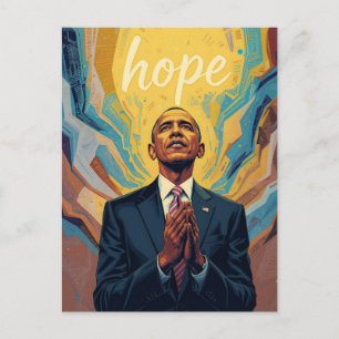 Carte Postale Le président Barack Obama et le message d'espoir s
