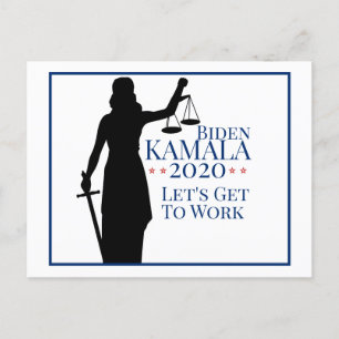 Carte Postale Le président Biden Harris au travail Élection 2020