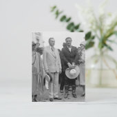 Carte Postale Le président Coolidge et Tom Mix (Debout devant)