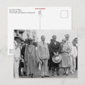 Carte Postale Le président Coolidge et Tom Mix avec leurs femmes (Devant / Derrière)