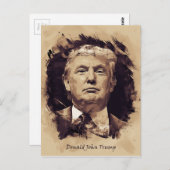 Carte Postale Le Président Donald Trump (Devant / Derrière)