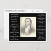 Carte Postale Le président James Monroe (Devant / Derrière)