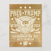 Carte Postale Le président Trump a gagné 2024 (Devant)