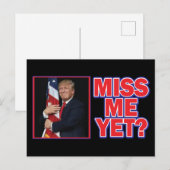 Carte Postale Le président Trump me manque encore (Devant / Derrière)