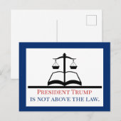 Carte Postale Le président Trump n'est pas au-dessus de l'échell (Devant / Derrière)