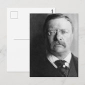 Carte Postale Le président vintage Theodore Roosevelt (Devant / Derrière)