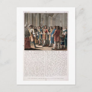 Carte Postale Le prince de Conti (1664-1709) loue le duc de