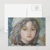 Carte Postale Le prince de l'ange, un ange vous sauve. (Devant / Derrière)