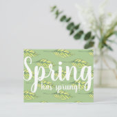 Carte Postale Le printemps a Sprung Feuilles verts (Debout devant)