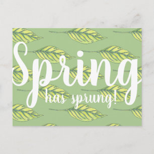 Carte Postale Le printemps a Sprung Feuilles verts