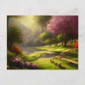 Carte Postale Le printemps dans le village champêtre (Devant)