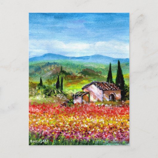 CARTE POSTALE LE PRINTEMPS EN TOUSCANE (Devant)