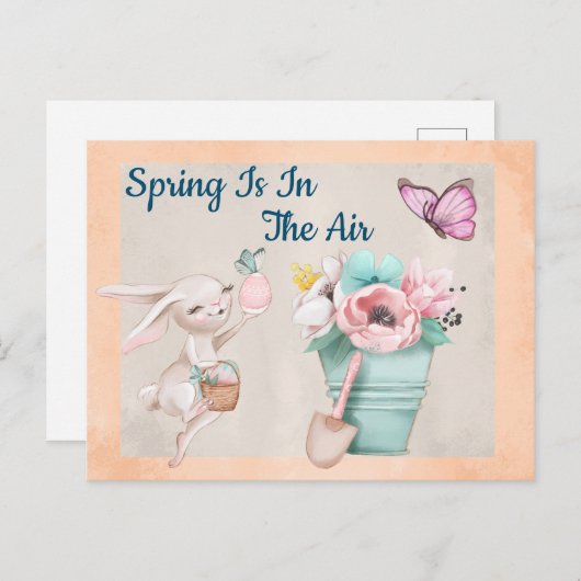 Carte Postale Le Printemps Est Dans L'Air (Devant / Derrière)