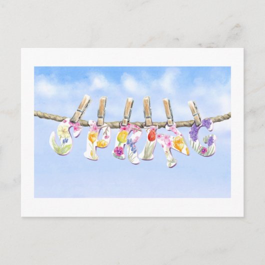 Carte Postale Le printemps est là (Devant)