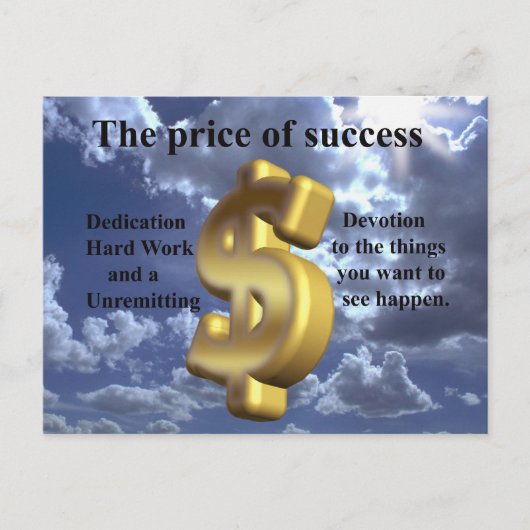 Carte Postale le prix du succès (Devant)