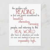 Carte Postale Le Problème De Lecture (Devant)