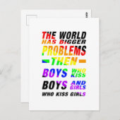 Carte Postale Le problème de World Has | LGBTQ+ Pride (Devant / Derrière)