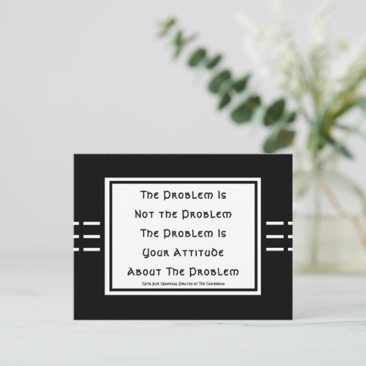 Carte Postale LE PROBLÈME N'EST PAS LE PROBLÈME, Cpt.Jack Sparro (Debout devant)