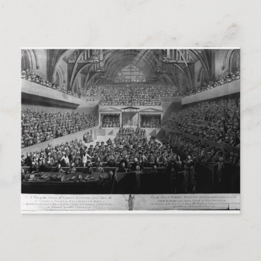 Carte Postale Le Procès de Warren Hastings (Devant)