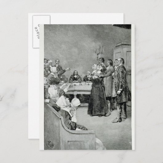 Carte Postale Le procès d'une sorcière (Devant / Derrière)