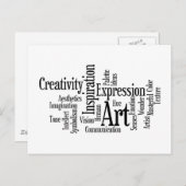 Carte Postale Le processus artistique Artiste créatif Art étudia (Devant / Derrière)