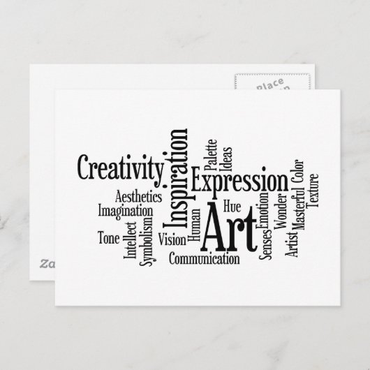 Carte Postale Le processus artistique Artiste créatif Art étudia (Devant / Derrière)