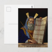 Carte Postale Le prophète Moïse avec les tablettes de la loi (Devant / Derrière)