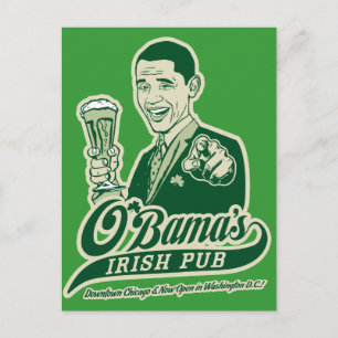 Carte Postale Le pub irlandais d'Obama