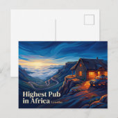 Carte Postale Le pub le plus haut d'Afrique Lesotho (Devant / Derrière)