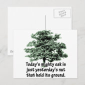 Carte Postale Le puissant chêne d'aujourd'hui n'est que l'écrou  (Devant / Derrière)