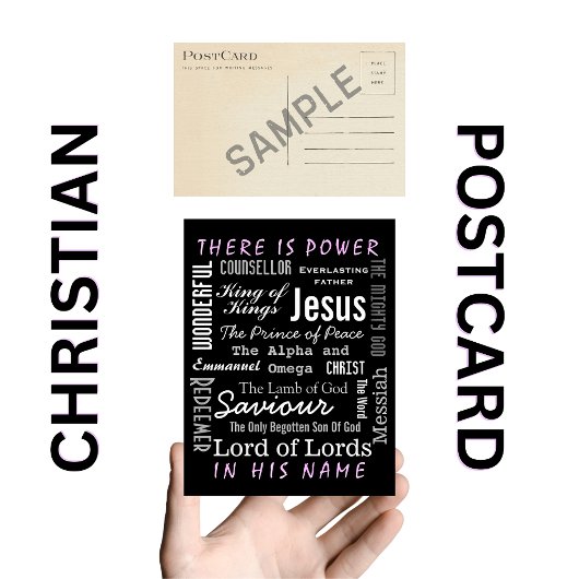 Carte Postale Le puissant nom de Jésus chrétien