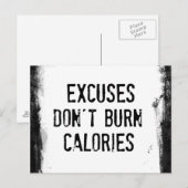 Carte Postale Le quota de fitness. excuses (Devant / Derrière)