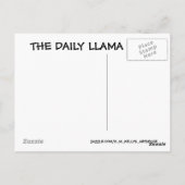 CARTE POSTALE LE QUOTIDIEN LAMA (Dos)