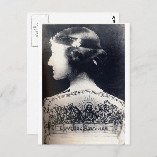 Carte Postale Le rabat tatoué - aimez-vous les uns les autres (Devant / Derrière)