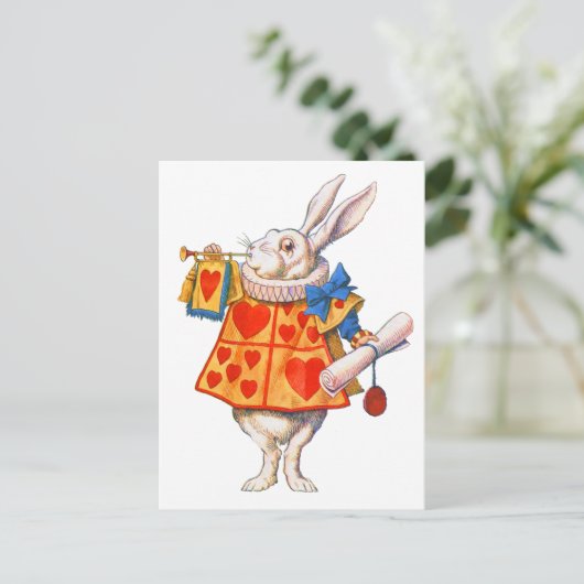 CARTE POSTALE LE RABBIT BLANC DE ALICE (Debout devant)