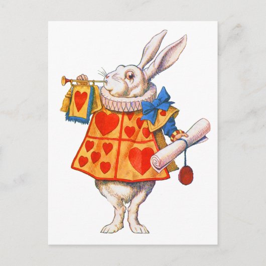 CARTE POSTALE LE RABBIT BLANC DE ALICE (Devant)