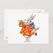 CARTE POSTALE LE RABBIT BLANC DE ALICE (Devant / Derrière)