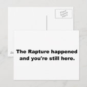 Carte Postale Le Rapture est arrivé et vous êtes toujours là. (Devant / Derrière)