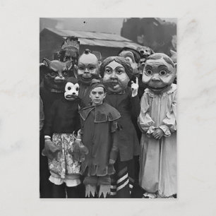 Carte Postale Le rassemblement d'Halloween