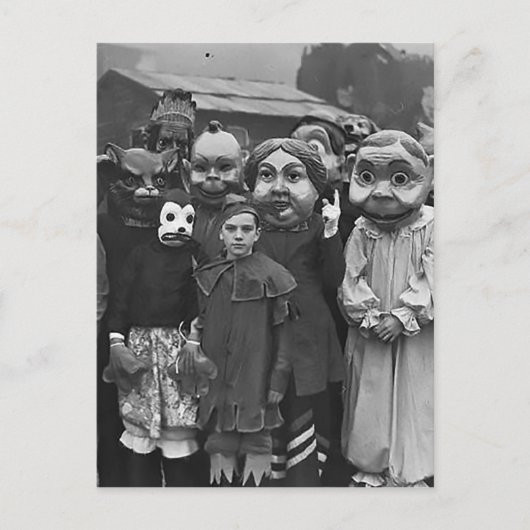 Carte Postale Le rassemblement d'Halloween (Devant)