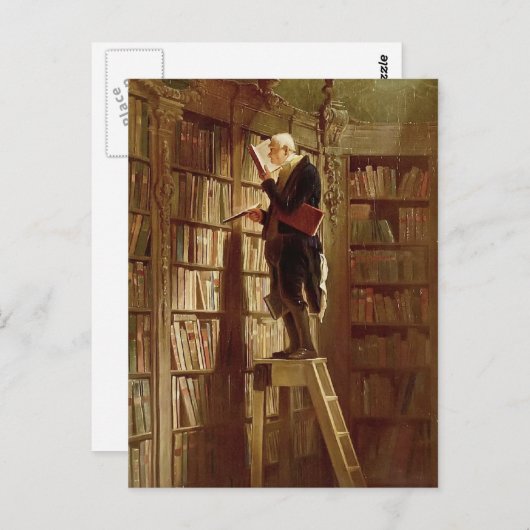 Carte Postale Le rat de bibliothèque (Devant / Derrière)