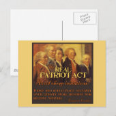 Carte Postale Le Real Patriot Act, Les Pères Fondateurs (Devant / Derrière)