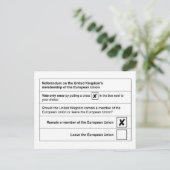 Carte Postale Le référendum reste dans l'UE (Debout devant)