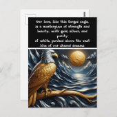 Carte Postale Le regard de l'aigle : Sommet, Profond, Azur (Devant / Derrière)