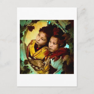 Carte Postale Le regard pensif de deux Geisha Vintage Japon