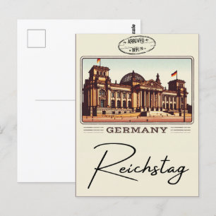 Carte Postale Le Reichstag - Platz der Republik à berlin