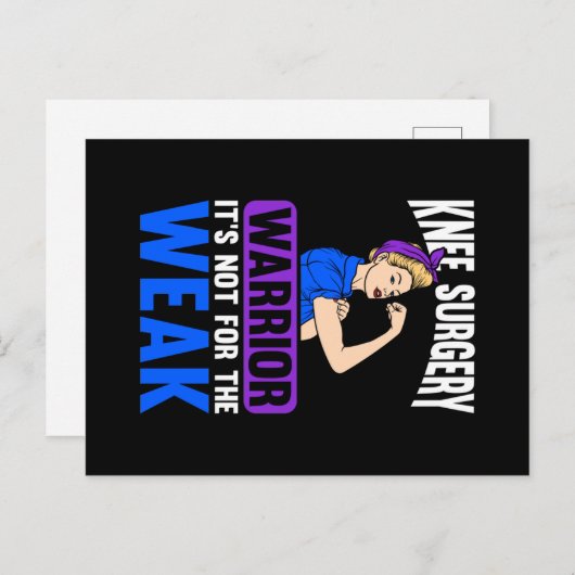 Carte Postale Le remplacement du genou n'est pas pour le faible (Devant / Derrière)