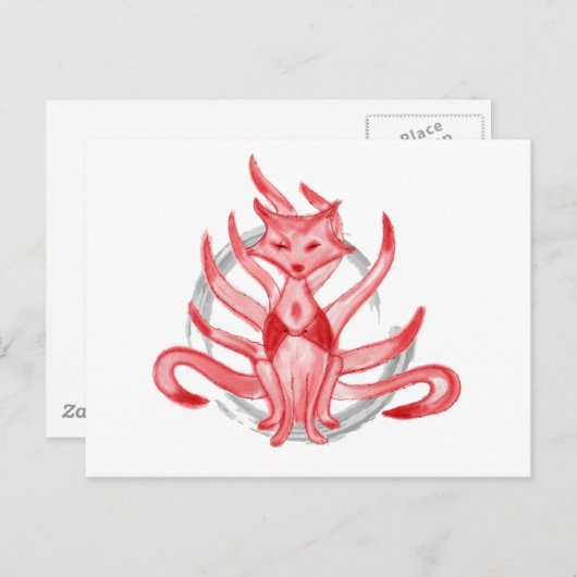 Carte Postale Le renard avec neuf queues (Devant / Derrière)