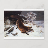 Le renard dans la neige par Gustave Courbet